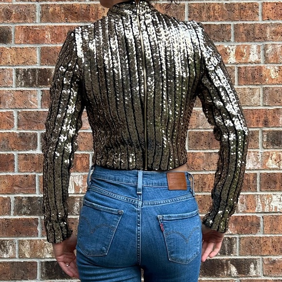 Sequin crop long sleeve - Picture 2 of 6